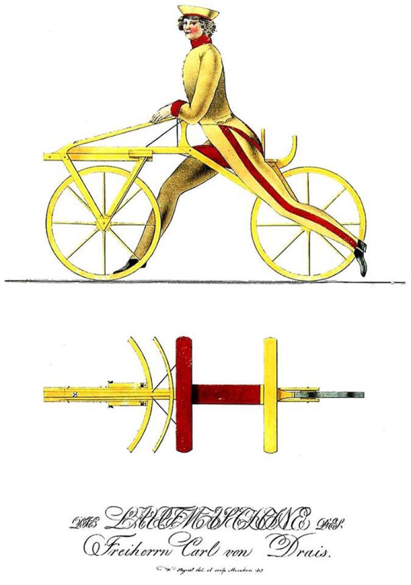 Laufmaschine Catalogue, 1817, Military Courier in yellow