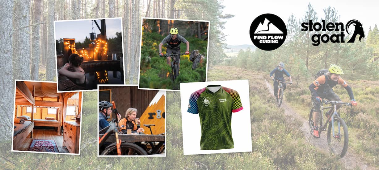Second prize The Lazy Duck Safari Tent Basecamp (up to six) with a full day guided ride/Hot tub plus Stolen Goat/Flow Guiding branded jerseys worth over £938