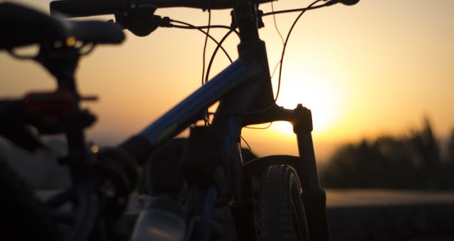 bike at sunset