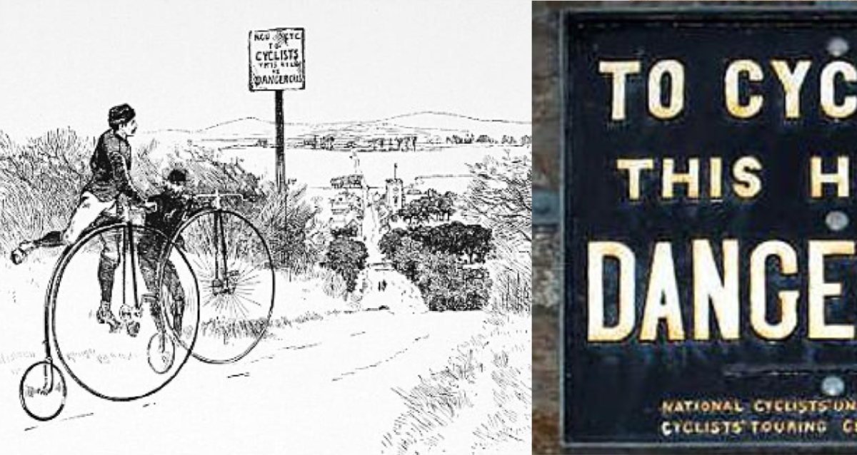 This hill is dangerous! A history of Cycling UK's danger and caution boards