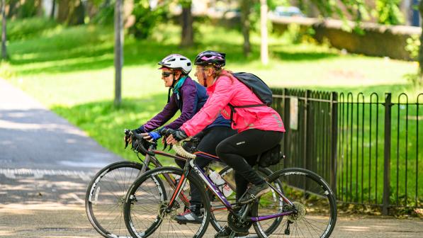 Women riding on sale bikes