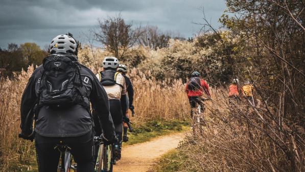 Kevelaer Way, nr start featuring multiple cyclists on the path