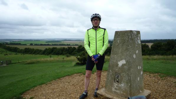 Neil at the BCQ point at Danebury Hill, Hampshire